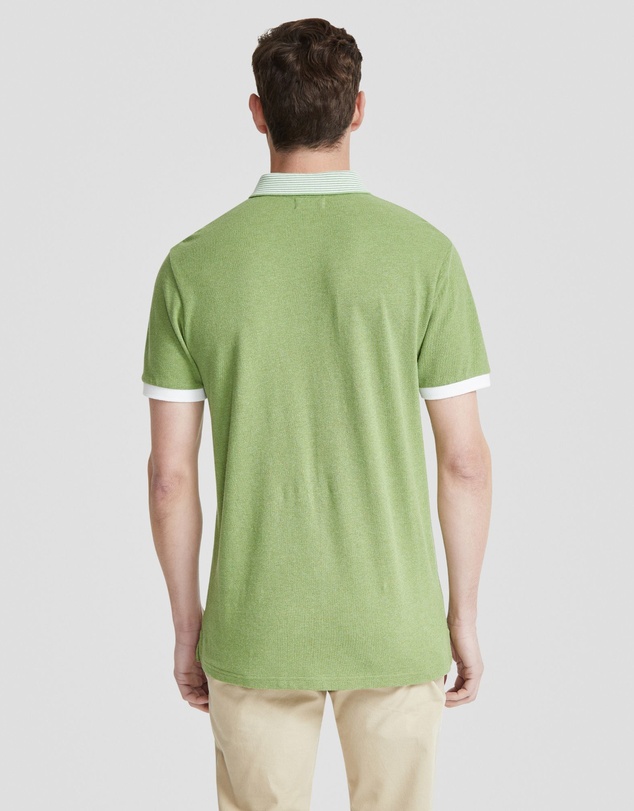 Oxford - Axell Striped Collar Pique Polo