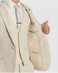 yd. - Carter Stretch Linen Blend Slim Suit Jacket