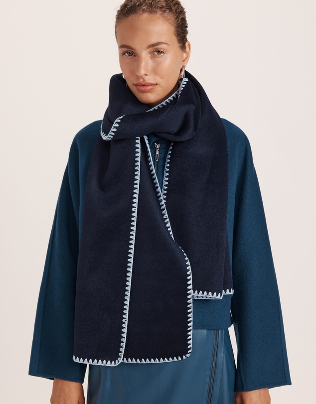 SABA - Kayla Contrast Stitch Scarf