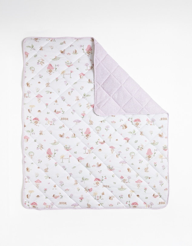 Living Textiles - Reversible Quilted Cot Comforter - Whimsical Wonderland