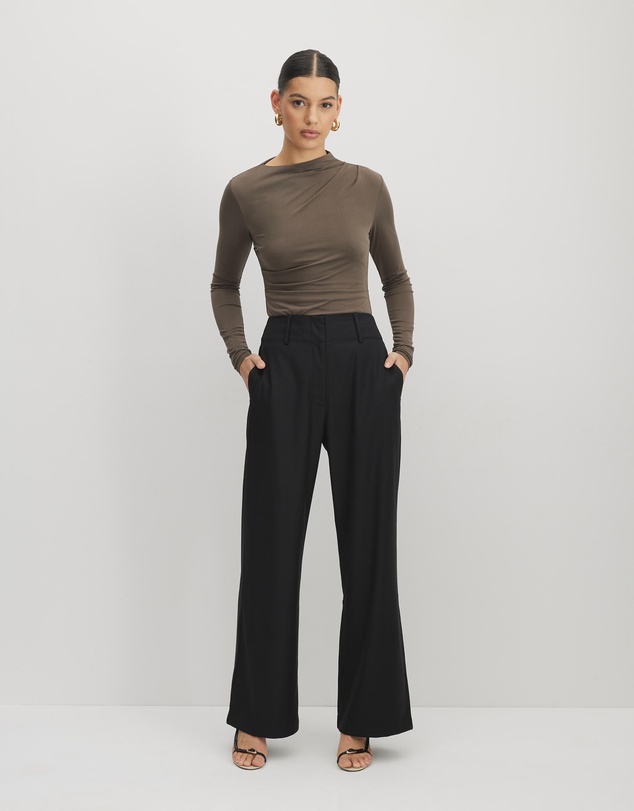 AERE - Elkie Deep Waistband Suit Pants