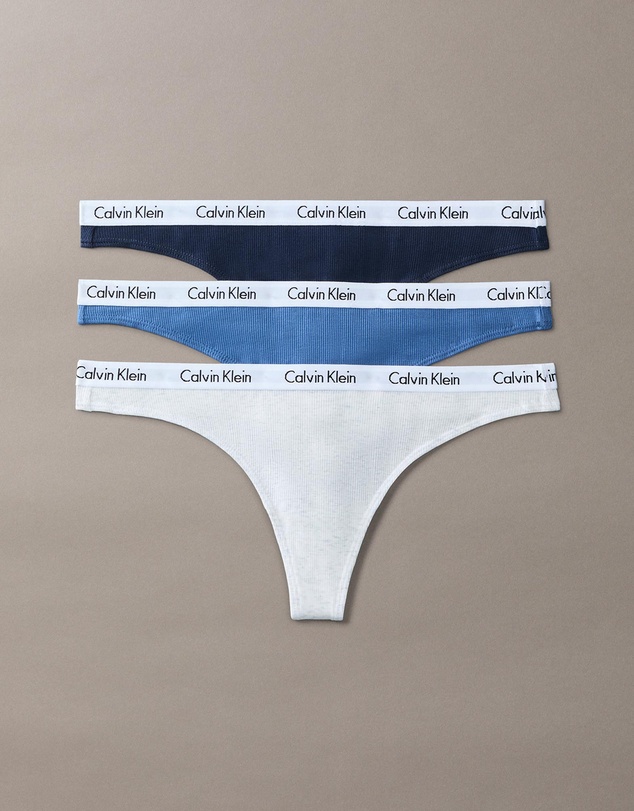 Calvin Klein - 3-Pack Cotton Rib Thongs