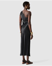 & Other Stories - One-Shoulder Satin Midi Dress