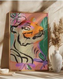 Olive et Oriel - Tiger In Jungle by Treechild Art Print