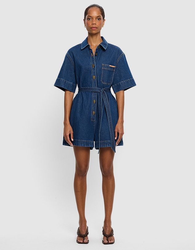 KIVARI - Indie Denim Playsuit