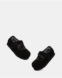 EVERAU - Australian Shepherd Ugg Millie Kids Cow Suede Upper Loafer Oxfords Flats