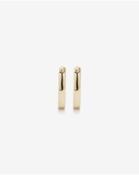 Michael Hill - 12mm Medium Polished Huggie Earrings in 10kt Yellow Gold