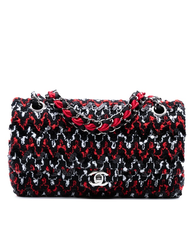 Pre-Loved by Azura Reborn - Pre-Loved Medium Classic Sequined Tweed Double Flap