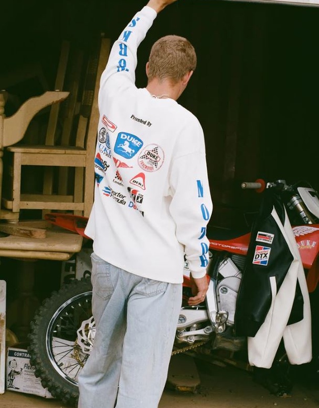 Duke + Dexter - DR Sponsors Vintage White Waffle Top