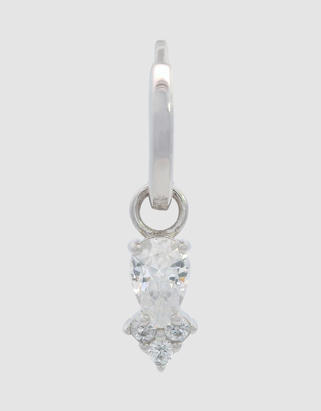 Georgini - GEORGINI MIDNIGHT VELVET ASTERIA HOOP EARRINGS SILVER