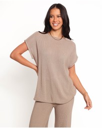 Petal & Pup - Stassia Knitted Pant Set - Brown