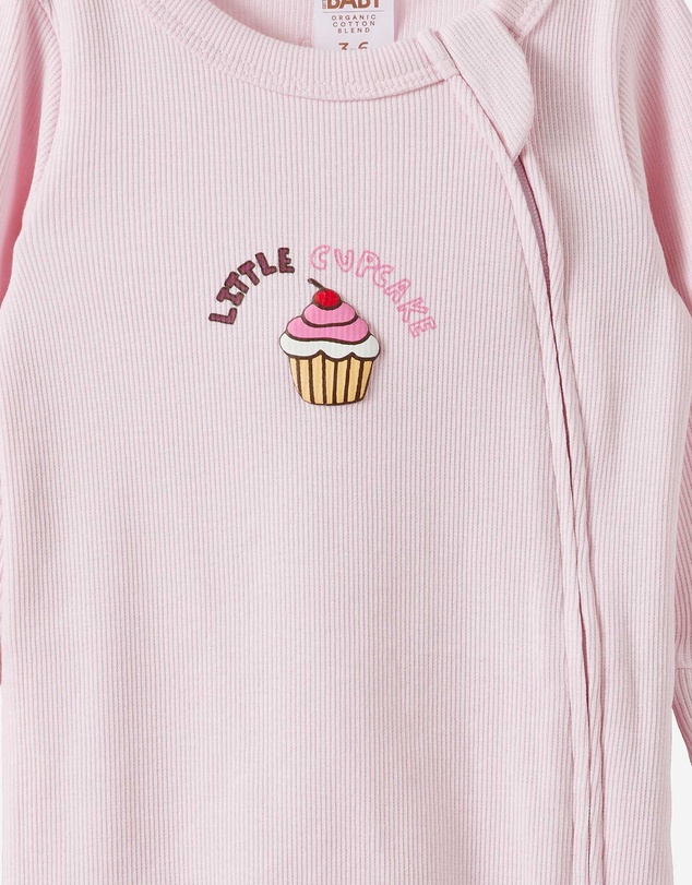 Cotton On Kids - Growie Long Sleeve Zip Romper