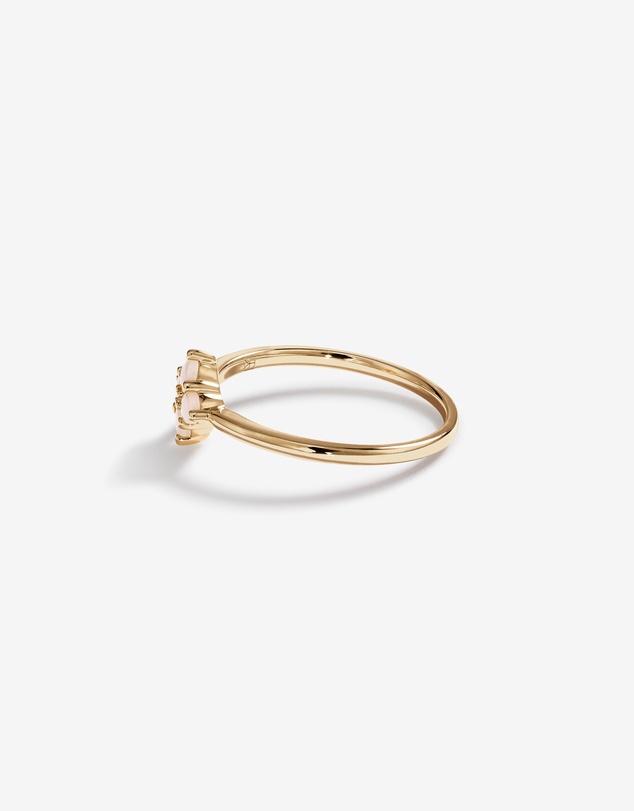 Michael Hill - Australian Opal & Diamond Accent Ring in 10kt Yellow Gold