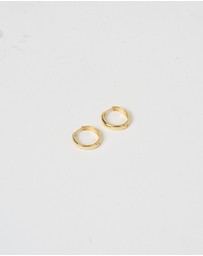 Izoa - Midnight Small Hoop Earrings
