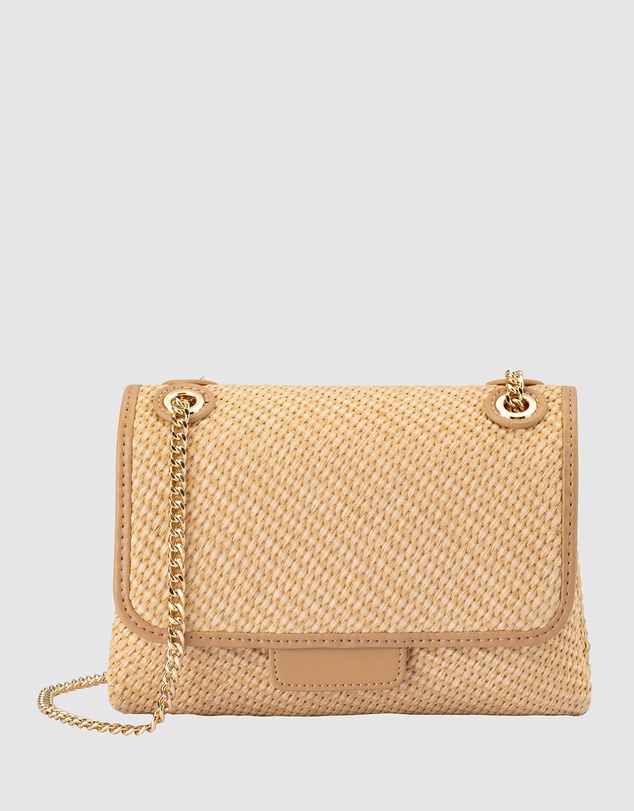 Olga Berg - Alexa Woven Shoulder Bag
