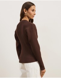 Atmos&Here - Nyla Button Front Knit Cardigan