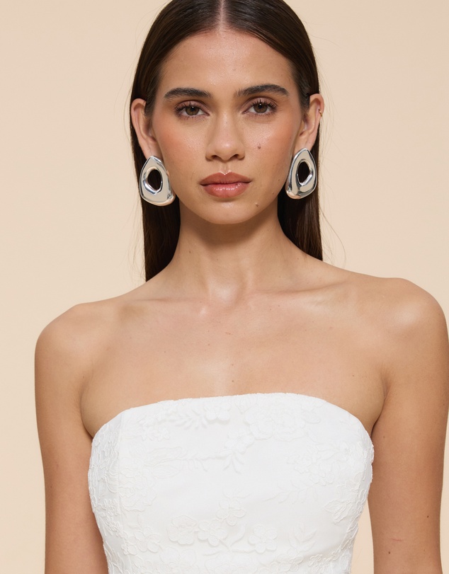 CHANCERY - Mia Strapless Lace And Chiffon Maxi Dress