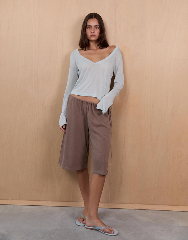 Pinky & Kamal - Knit LS V-Neck Jersey