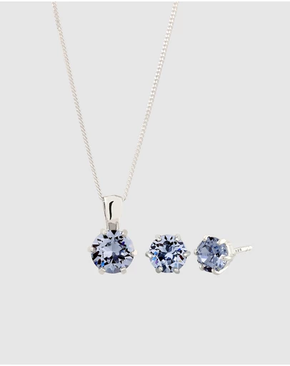 Elli Jewelry - Jewelry Set Crystal 925 Sterling Silver