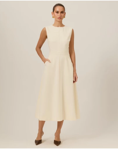 Tussah - Nora Suiting A-Line Midi Dress