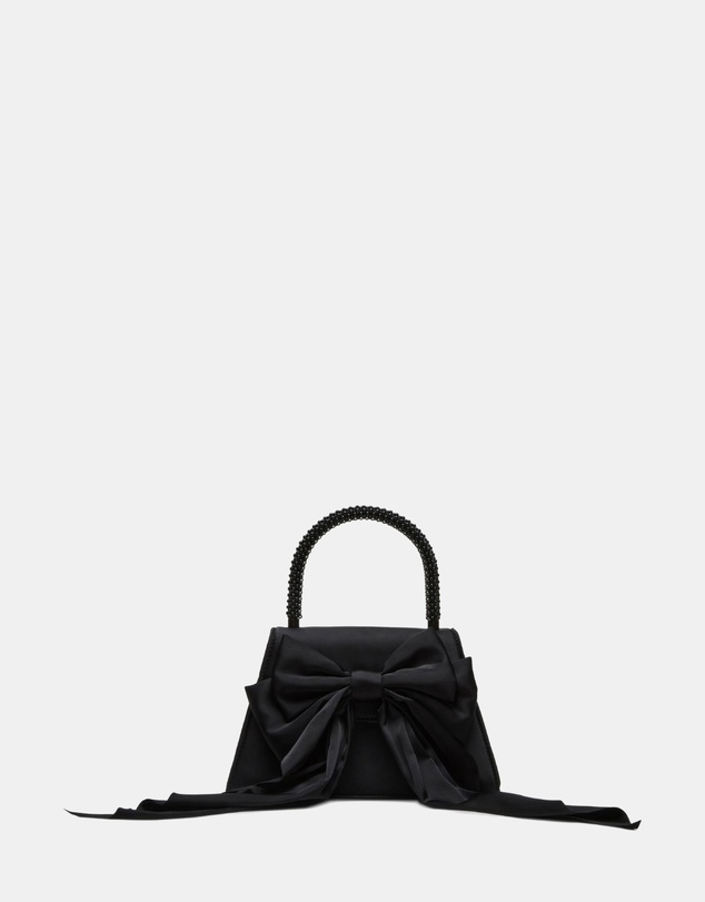 Steve Madden - BCosette Black Satin Top Handle Bag
