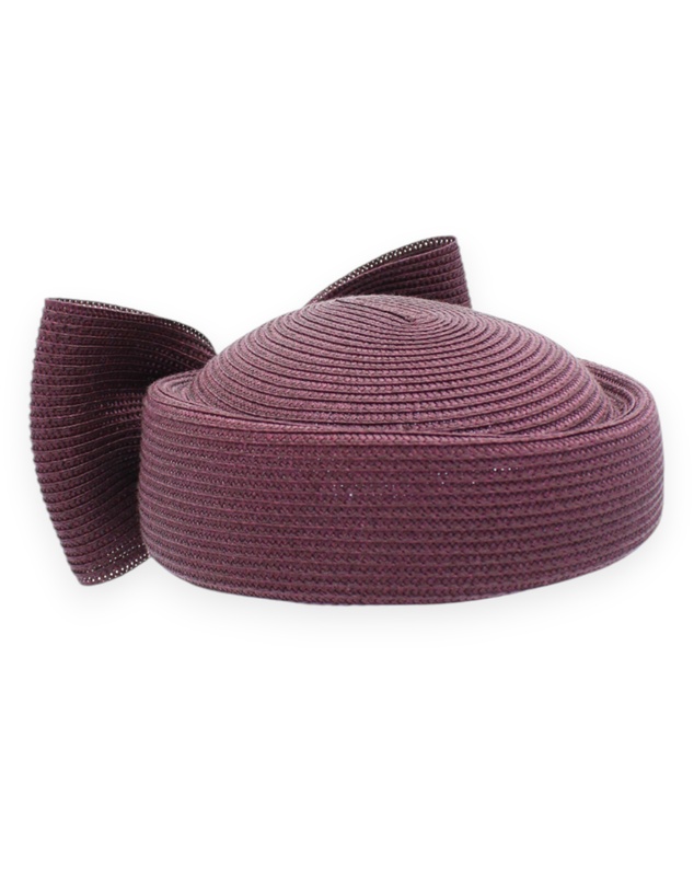 Morgan & Taylor - Tara Racewear Pillbox Hat in Dark Cherry Red