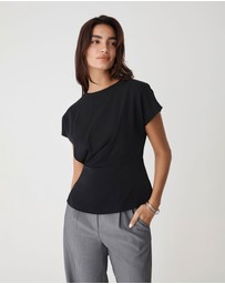 Forcast - Bonnie Gathered Peplum Top
