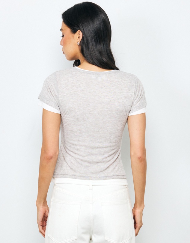 AERE - Ella Double Layered T-Shirt