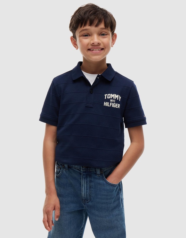 Tommy Hilfiger - Boys 8-16 Regular Fit Jacquard Jersey Polo Shirt - Teens
