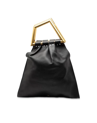 Pre-Loved by Azura Reborn - Pre-Loved Leather Open Triangle Sac Handbag