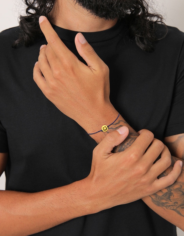 Kuzzoi - ICONIC EXCLUSIVE - Nylon Bracelet with Smiling Face Bead