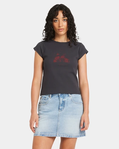 RVCA - Womens Ribbed Slim T-Shirt