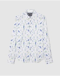 Politix - Textured Floral Long Sleeve Shirt