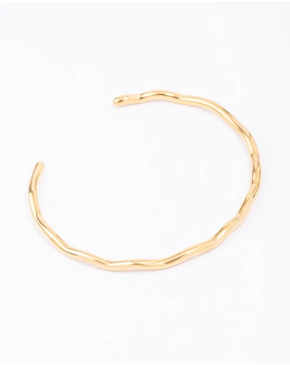 Lovisa - Waterproof Gold Plated Stainless Steel Mini Wave Wrist Cuff