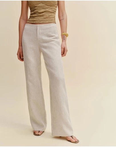 Reformation - Vida Low Rise Linen Pants