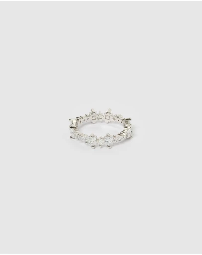 Izoa - Lyla Ring Silver Clear