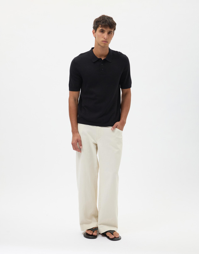 AERE - Organic Cotton Textured Polo