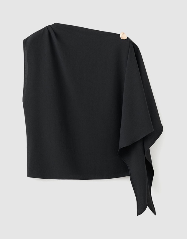 M.N.G - Blouse With Asymmetrical Neckline