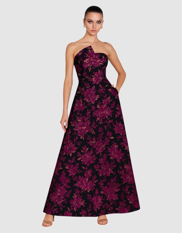 Romance by Honey and Beau - Matteau Pleated Off Shoulder Dress
