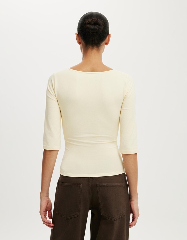 Cotton On - Maple V Neck 3/4 Sleeve
