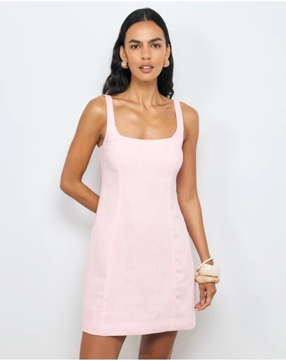 AERE - Clara Linen Mini Dress