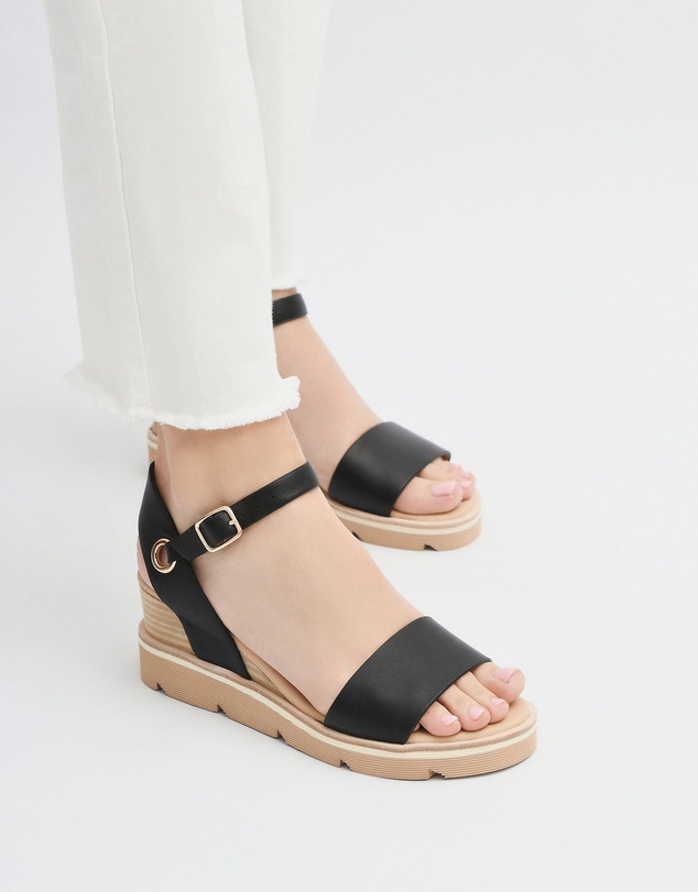 Jo Mercer - Katie Mid Heel Wedge Sandals
