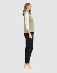 Honey and Beau - Ladies Mock Neck Knitted Vest