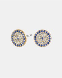 Mestige - Aura Evil Eye Earrings - 18K Gold Plated