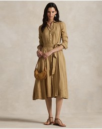 Polo Ralph Lauren - Belted Linen A-Line Shirtdress