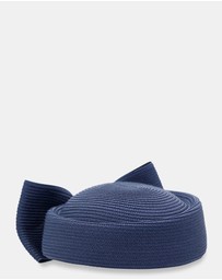 Morgan & Taylor - Tara Racewear Pillbox Hat in Navy Blue
