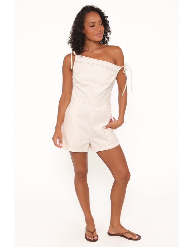 Petal & Pup - Tatum Off Shoulder Playsuit - Bone