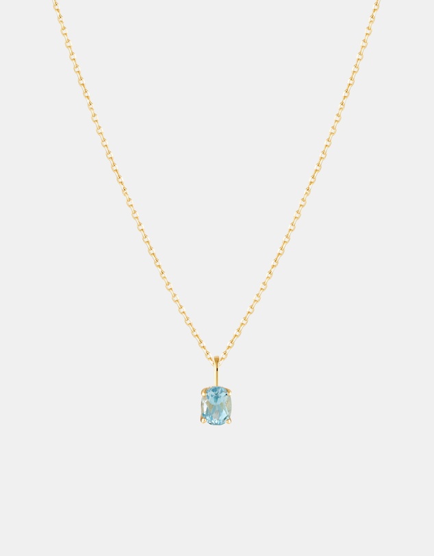 Luna Rae - Solid Gold - Topaz Necklace