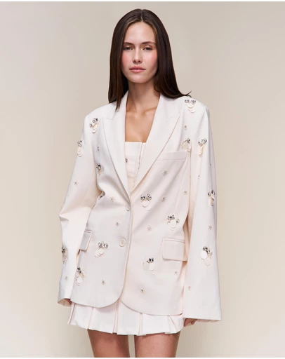 Guizio - Embellished Oversized Blazer