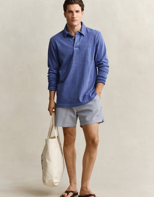 Gant - Striped Seersucker Swim Shorts